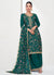 Green Floral Embroidery Festival Palazzo Suit