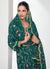 Green Floral Embroidery Festival Palazzo Suit