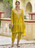 Yellow Traditional Dhoti Style Pant Suit