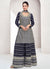 Navy Blue Reshamkari Embroidery Palazzo Suit