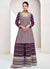 Deep Purple Reshamkari Embroidery Palazzo Suit