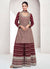 Maroon Reshamkari Embroidery Palazzo Suit