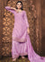 Lavender Golden Embroidery Festive Palazzo Suit