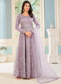 Purple Sequence Embroidery Traditional Anarkali Suit