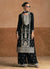 Black And White Thread Embroidery Palazzo Style Suit