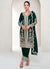 Green Embroidered Silk Salwar Kameez Suit