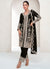 Black Embroidered Silk Salwar Kameez Suit