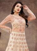 Beige Multi Embroidery Wedding Anarkali Lehenga In USA UK