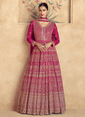 Magenta Pink Traditional Embroidery Festive Anarkali