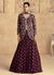 Maroon Golden Embroidery Party Wear Lehenga