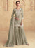 Sage Green Designer Embroidery Gharara Suit