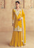 Yellow Designer Embroidery Gharara Suit