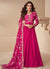 Magenta Pink Traditional Embroidery Anarkali Gown Dress