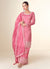 Rich Pink Embroidery Party Wear Palazzo Suit