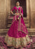 Hot Pink Embroidery Viscose Lehenga Choli