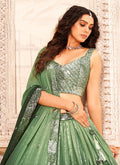 Green Handwork Lehenga Choli In USA UK