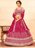 Hot Pink Handwork Embroidery Georgette Lehenga Choli