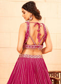 Hot Pink Handwork Lehenga Choli In USA