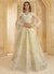 Beige Ivory Ombré Thread Embroidery Lehenga Choli With Dupatta