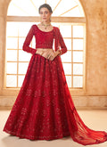 Red Embroidered Lehenga Choli