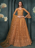 Ochre Yellow Embroidered Lehenga Choli