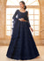 Dark Blue Embroidered Lehenga Choli