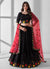 Black Multi Embroidery Designer Lehenga Choli With Dupatta
