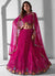 Rani Pink Multi Embroidery Designer Lehenga Choli With Dupatta