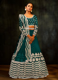 Turquoise Sequence Embroidered Designer Lehenga Choli