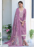 Purple Khatli Work Embroidery Traditional Salwar Kameez