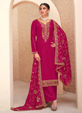 Pink Resham Thread Pant Suit