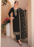 Black Resham Thread Pant Suit