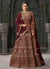 Maroon Embroidered Wedding Lehenga Choli