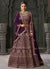 Deep Purple Embroidered Wedding Lehenga Choli