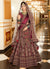 Bridal Maroon Handwork Embroidery Bridal Lehenga Choli