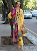 Yellow Multi Embroidery Pakistani Style Salwar Suit