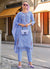 Blue Chikankari Embroidered Pant Style Salwar Suit