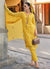 Yellow Chikankari Embroidered Pant Style Salwar Suit