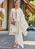 Off White Chikankari Embroidered Pant Style Salwar Suit