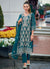 Turquoise Traditional Embroidery Pakistani Pant Suit