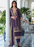 Purple Multi Embroidery Salwar Kameez Suit