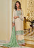 White And Green Embroidered Traditional Salwar Kameez