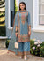 Baby Blue Multi Embroidery Traditional Pant Style Suit