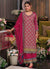 Magenta Pink Multi Traditional Embroidery Palazzo Suit