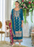 Turquoise Multicolored Traditional Embroidery Pant Style Suit