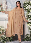 Beige Embroidery Salwar Kameez Suit