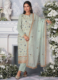 Blue Embroidery Salwar Kameez Suit