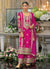 Rani Pink Traditional Embroidery Chinnon Palazzo Suit