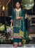 Peacock Green Multi Embroidery Traditional Palazzo Style Suit