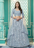 Blue Gota Patti Embroidery Festive Lehenga Choli